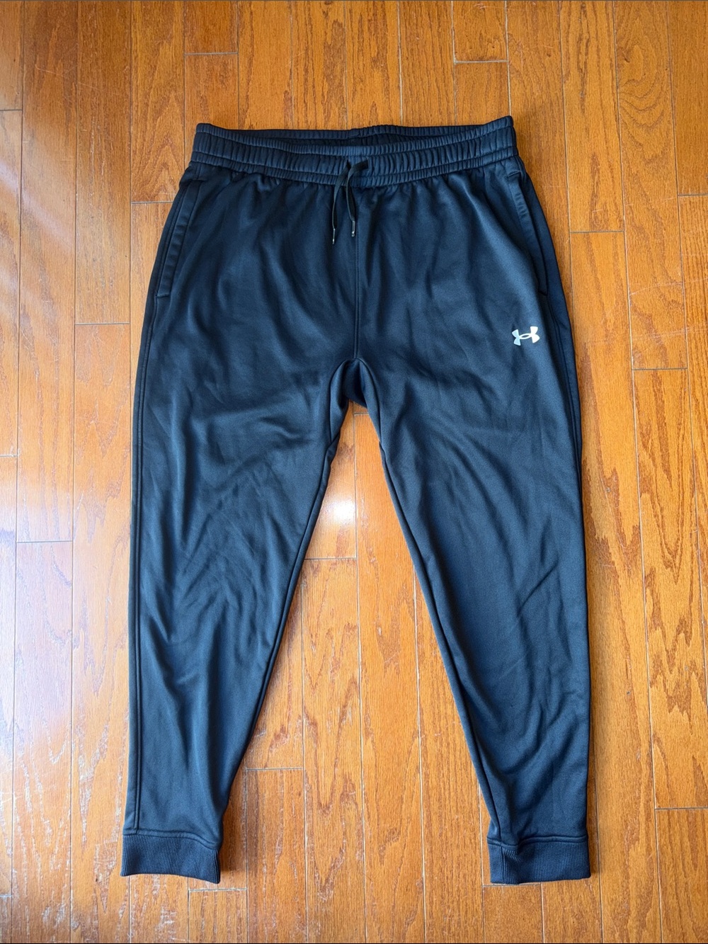 Under Armour Men’s Sportstyle Black Jogger Pants White Logo XL